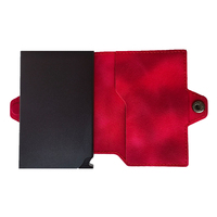 Porte-cartes de crédit anti-RFID à ouverture automatique |   Portefeuille en cuir et aluminium au toucher soyeux