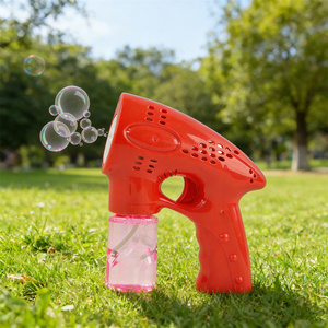 Pistolet à bulles électrique pour enfants avec lumière LED, jouet à bulles automatique avec solution à bulles pour fête d'été en plein air, cadeau pour garçon et fille - Product Image 1