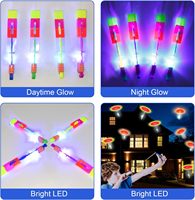 LED-Pfeil-Helikopter Fliegendes Spielzeug Party-Spaß-Geschenk Elastische Schleuder-Flugcopter Geburtstage Sommer-Tage Kinder Outdoor-Spiel Geschenkartikel