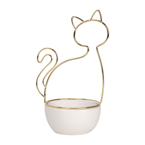 <b>Cat</b> Shape Trinket Tray Ceramic Jewelry Holder For Bedroom Decor Modern <b>Ring</b> Organizer - Product Image 1