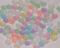 Bunga Indah Resin Manik-manik Cabochon Warna-warni Kawaii Miniatur Bunga Mawar untuk Seni Kuku Stiker Manik-manik Perhiasan