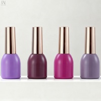 Flacons en verre ronds vides de 15 ml pour vernis à ongles, avec pinceaux et bouchon à vis, pour peinture UV, personnalisables OEM/ODM, par Factory Romantic