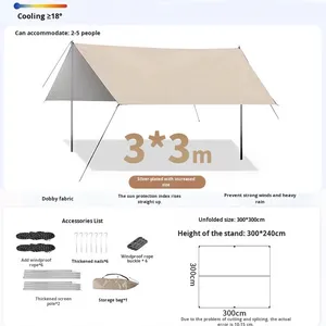 <span class=keywords><strong>Set</strong></span> da campeggio completo originale tenda pieghevole portatile a singolo strato con baldacchino completamente automatico realizzato in poliestere resistente - Product Image 3