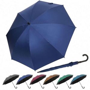 Parapluie droit imperméable en pongé pour le golf avec protection UV, logo personnalisé pour cadeaux d'affaires et voyages - Product Image 6