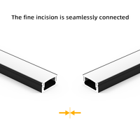 Bandes d'éclairage à extrusion diffuse anodisée KC 1M 2M 3M Profilé LED Canal en aluminium