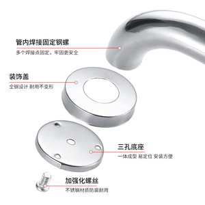 Barre d'appui de sécurité pour salle de bain Li Zhisheng en acier inoxydable 110 mm, antidérapante, design moderne pour installation dans les toilettes et la douche - Product Image 5