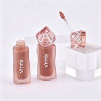 Tube de brillant à lèvres rose vide 3ml avec logo personnalisé, mini applicateur de brillant à lèvres de voyage, flacon d'emballage cosmétique