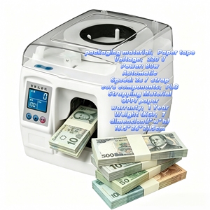 Attacheur de billets de banque compact pour bureau : Contrôle PLC pour dollars et euros, compatible avec toutes devises, garantie <span class=keywords><strong>1</strong></span> an - Product Image 1
