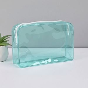 Bolsas de Maquillaje Personalizables de PVC con Logotipo, Bolsas de Cosméticos Portátiles con Cierre, MOQ Bajo, Tamaño Transparente/Colorido Personalizado - Product Image 3