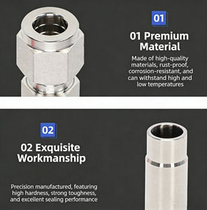 Raccords en acier inoxydable haute pression 304 316 |   Connexion par <span class=keywords><strong>soudure</strong></span> à deux ferrules - Product Image 5