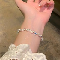 Bracelet de charme en argent brisé avec mini ampoule et perles colorées fantaisie pour femmes, perles colorées de rêve