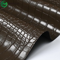 Cuir synthétique personnalisé en Chine, cuir recyclé en PVC, rouleau de cuir synthétique à motif crocodile, gaufré, pour housses de sièges de voiture