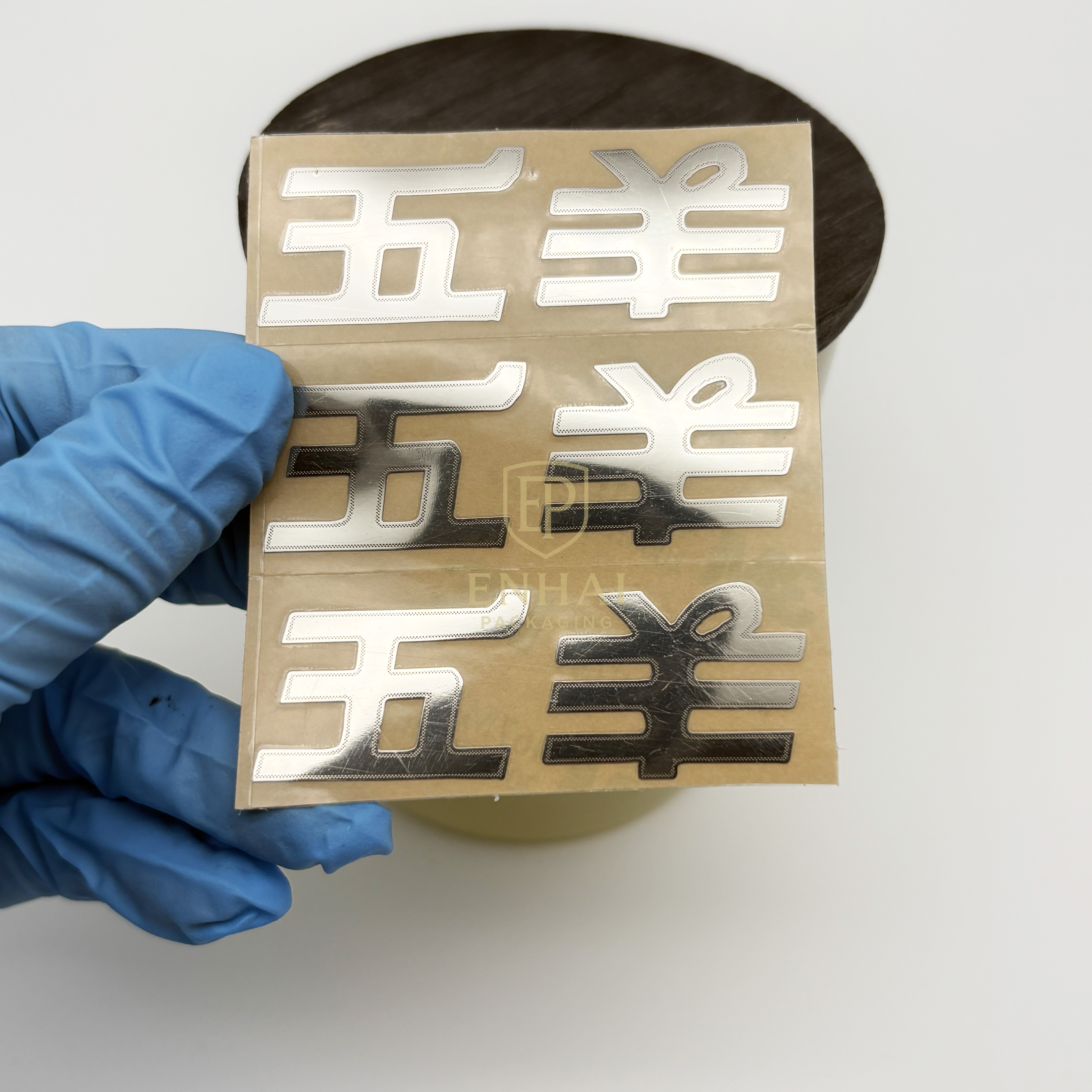 Custom Screen Printed Metal Nameplates 0.1mm-Waterproof Anti-Corrosion High-Gloss Surface for Tumblers