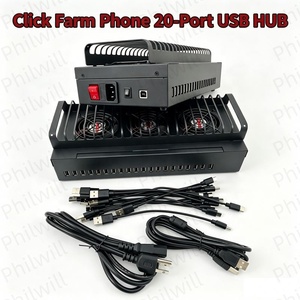 20 unidades de caja de control de software para dispositivos móviles agrícolas, chasis de control de teléfonos agrícolas con USB HUB BOX Rojo para datos celulares móviles - Product Image 1