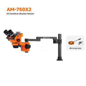 กล้องจุลทรรศน์สามตา AMAOE AM-750X1 กำลังขยาย 7-50 เท่า ซูมสเตอริโอ พร้อมเลนส์ใกล้ตา WF10X/23 มม. โฟกัสพร้อมกัน สำหรับซ่อมแผงวงจรโทรศัพท์มือถือ - Product Image 5