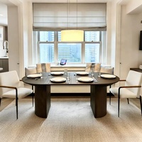 Muebles de Calidad Superior, Mesa de Comedor Extensible de Madera Sólida de Nogal con Borde Natural, Personalizable en Tamaño, para Cocina o Restaurante