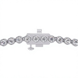 Collier Stationnement en Argent Sterling 925 avec Diamant de Laboratoire Sertie clos, Plaqué Rhodium, Aura Céleste, Bijoux Fins de Luxe OEM, Design Cadeau Premium - Product Image 3