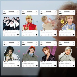 Venta al por mayor Kpop Idol Group <span class=keywords><strong>Bangtan</strong></span> Boys V Layover <span class=keywords><strong>Taehyung</strong></span> INS transparente PVC Lomo Card - Product Image 1