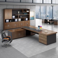 Bureau de direction de luxe moderne, mobilier de bureau de direction haut de gamme, ensemble extensible en bois, étagères modulaires, utilisation à domicile, hôtel, matériau métallique
