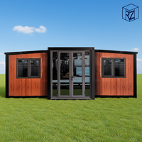Conteneur mobile préfabriqué de 20 pieds, maison conteneur extensible avec 2 chambres, toilettes et douche Ray-Zen