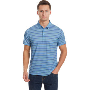 เสื้อโปโลคอปกแบบยุโรปและอเมริกาสำหรับฤดูร้อนเสื้อโปโลผู้ชายแขนสั้นธุรกิจลำลองพิมพ์ลายผ้าไหมน้ำแข็งแฟชั่นโจ๊กเกอร์ - Product Image 3