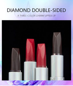 Alla moda bellezza cristallo ricco di diamanti a tre colori rossetto in velluto opaco idratante rossetto Non marcante - Product Image 5