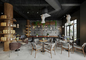 Cafetería personalizada Tienda comercial Decoración de muebles Cafetería de madera Mostrador Diseño Tienda de dulces Bar Gabinete - Product Image 6