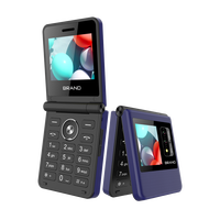 Pantalla dual de 2,4 pulgadas 2G GSM Doble Tarjeta Sim Batería grande botón plegable función teléfonos