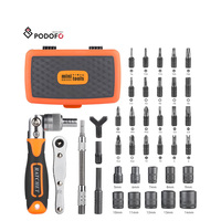 Podofo – Trousse à outils multifonctionnelle 38-en-1 en acier allié et plastique pour l'entretien domestique et les outils électroménagers