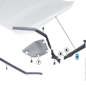 51767269997 o 51767269998 adatto per BMW 1 serie F20 striscia di tenuta parafango - Product Image 5