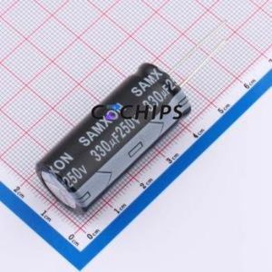 Condensador Electrolítico de Aluminio de Montaje Pasante ERH337V2EL40RR, Componente de Montaje Pasante THT, D18xL40mm 330uF -10%~+20% 250V - Product Image 1