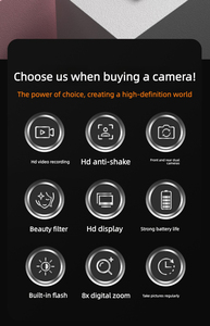 Mini caméra pour enfants, caméra selfie pour étudiants, photo et vidéo, utilisation domestique, nouvelle caméra - Product Image 6