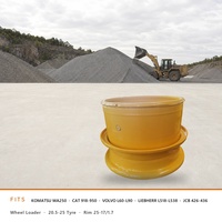 China Manufacturer 25-17.00/1.7 Steel Wheel Rim for Wheel Loader DOOSAN DL200 DL250 DL280 OTR Tyre 20.5-25