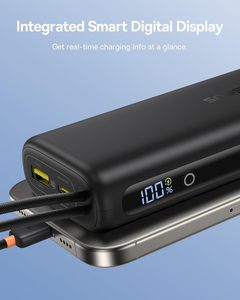 Mini <span class=keywords><strong>Power</strong></span> <span class=keywords><strong>Bank</strong></span> 67W 10000mAh Charge rapide Double USB-C intégré Affichage numérique Chargeur de téléphone portable portable pour - Product Image 6