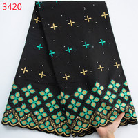 3420 Nouvelle Arrivée Dentelle Nuptiale Blanche Broderie Lafaya Africaine Voile Suisse avec Pierres Nigérienne pour Robe à Dubaï