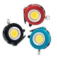 Mini lampe de travail extérieure COB pour voiture, feu de jour bicolore rotatif avec clip arrière, luminosité réglable pour inspection