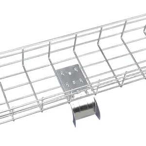 Lepin-cesta de metal de acero inoxidable para exteriores, bandeja de cable de malla de alambre galvanizado ez, 100mm