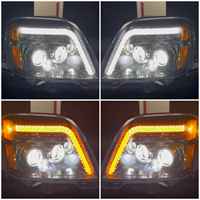 Pour GMC Terrain 2010 2011 2012 2013 2014 2015, phares à LED noirs avec projecteur et clignotants séquentiels