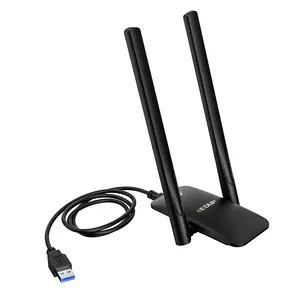 EDUP 802.11AX 1800Mbps Wifi6อะแดปเตอร์ไร้สายแบบดูอัลแบนด์ RTL8832BU ชิปดองเกิล USB WiFi พร้อมเสาอากาศรับสัญญาณสูง