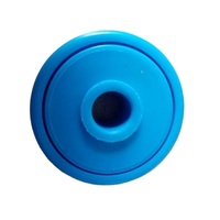 Rouleau de convoyeur avec embout en plastique bleu pour arbre rond de 12 mm de diamètre