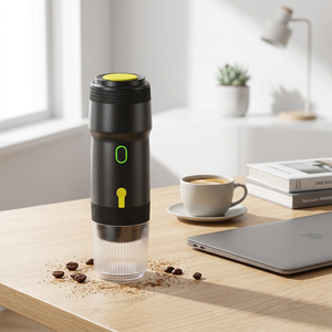 Portable Capsule Espresso <b>Coffee</b> Maker for Car 3 in 1 DC Rechargeable Fast Heating Mini Smart <b>Coffee</b> <b>Machine</b> Easy Clean Factory - Product Image 1