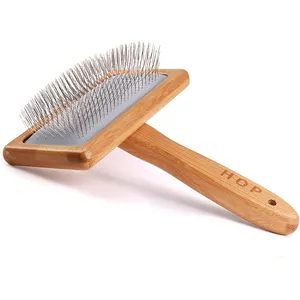 Bamboo Dog Brush Pet Grooming Brush Comb For Cockapoo Dogs Cats Long Short Haired