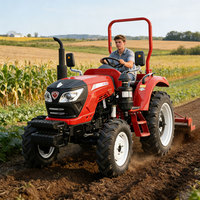 Mini-tracteur 4x4 de fabrication chinoise avec chargeur frontal, boîte de vitesses et pompe, moteur diesel 50 CV pour l'agriculture
