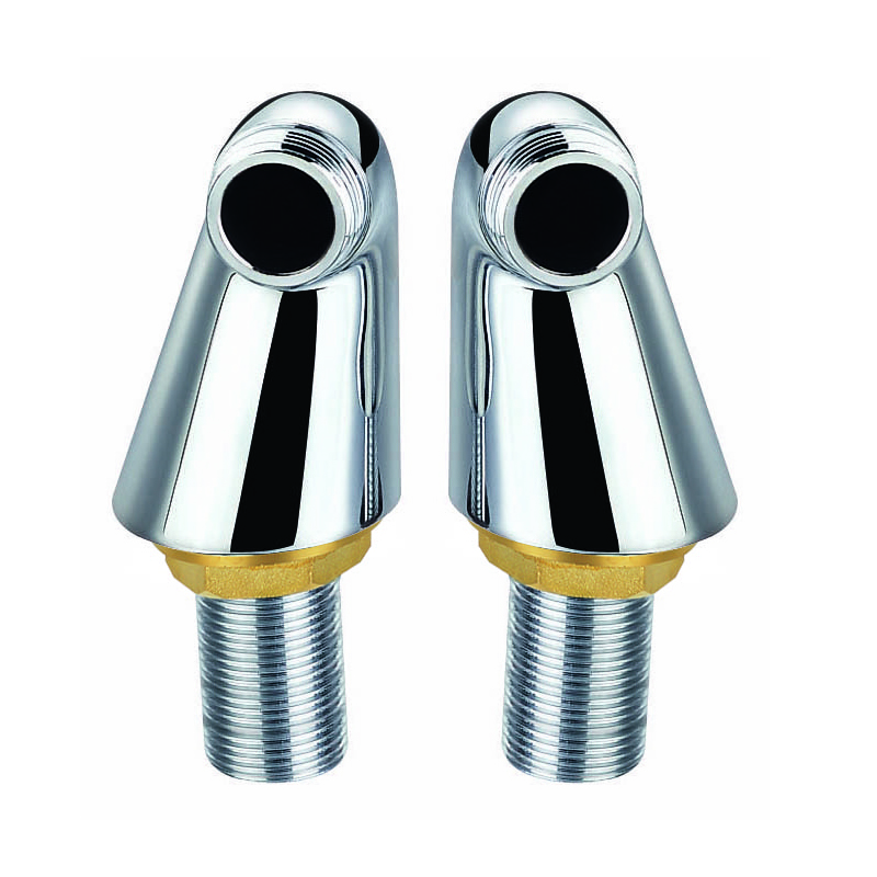 BCLONG 2Pcs Chrome Deck Mounted Bath Filler Shower Mixer Tap Legs Adapter Extension