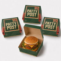 Sac en papier personnalisé pour emporter, pour poulet frit, burger, poisson et frites, emballage alimentaire pour les en-cas de rue, pour la restauration rapide