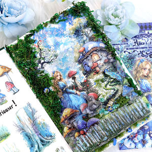 JAI IMAN, 20 hojas (8,26 5,56 x pulgadas), figura artística <span class=keywords><strong>de</strong></span> Alice, Material PET troquelado, <span class=keywords><strong>libro</strong></span> <span class=keywords><strong>de</strong></span> pegatinas decorativas DIY - Product Image 1