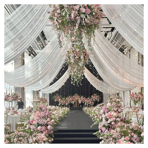 Voilages de luxe pour <span class=keywords><strong>plafond</strong></span> de tente de mariage, rideaux suspendus en tissu pour décoration de <span class=keywords><strong>plafond</strong></span> d'événements de mariage et de cérémonies - Product Image 2