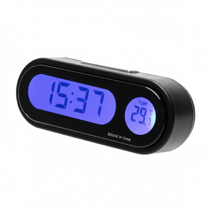 เครื่องวัดอุณหภูมินาฬิกาดิจิตอลรถยนต์สมัยใหม่ 2 ใน 1 อุปกรณ์ตกแต่งภายในพลาสติกสำหรับตกแต่งรถยนต์ - Product Image 1