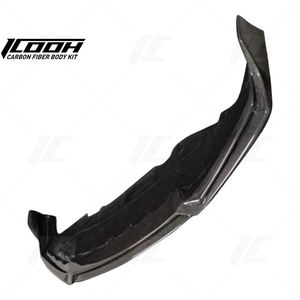 Kit de Carrocería Delantero de Fibra de Carbono Estilo ICOOH Racing 002, Recubrimiento Brillante Negro Transparente, Divisor de Labios para Parachoques Delantero - Product Image 3
