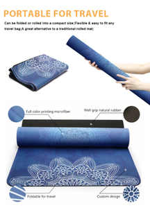 <span class=keywords><strong>Tapis</strong></span> <span class=keywords><strong>de</strong></span> yoga en <span class=keywords><strong>caoutchouc</strong></span> suédé antidérapant et doux pour la peau, pliable et portable pour les voyages, résistant à l'usure <span class=keywords><strong>de</strong></span> haute qualité - Product Image 4